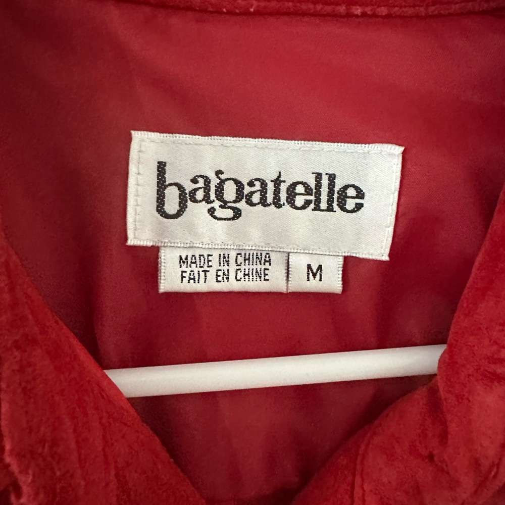BAGATELLE red suede Shacket. - Picture 3 of 4